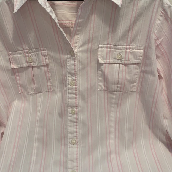 Mossimo Pink and white long sleeve shirt - Picture 2 of 6